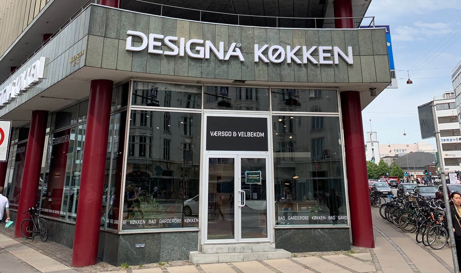 Butiksfacaden på DESIGNA København