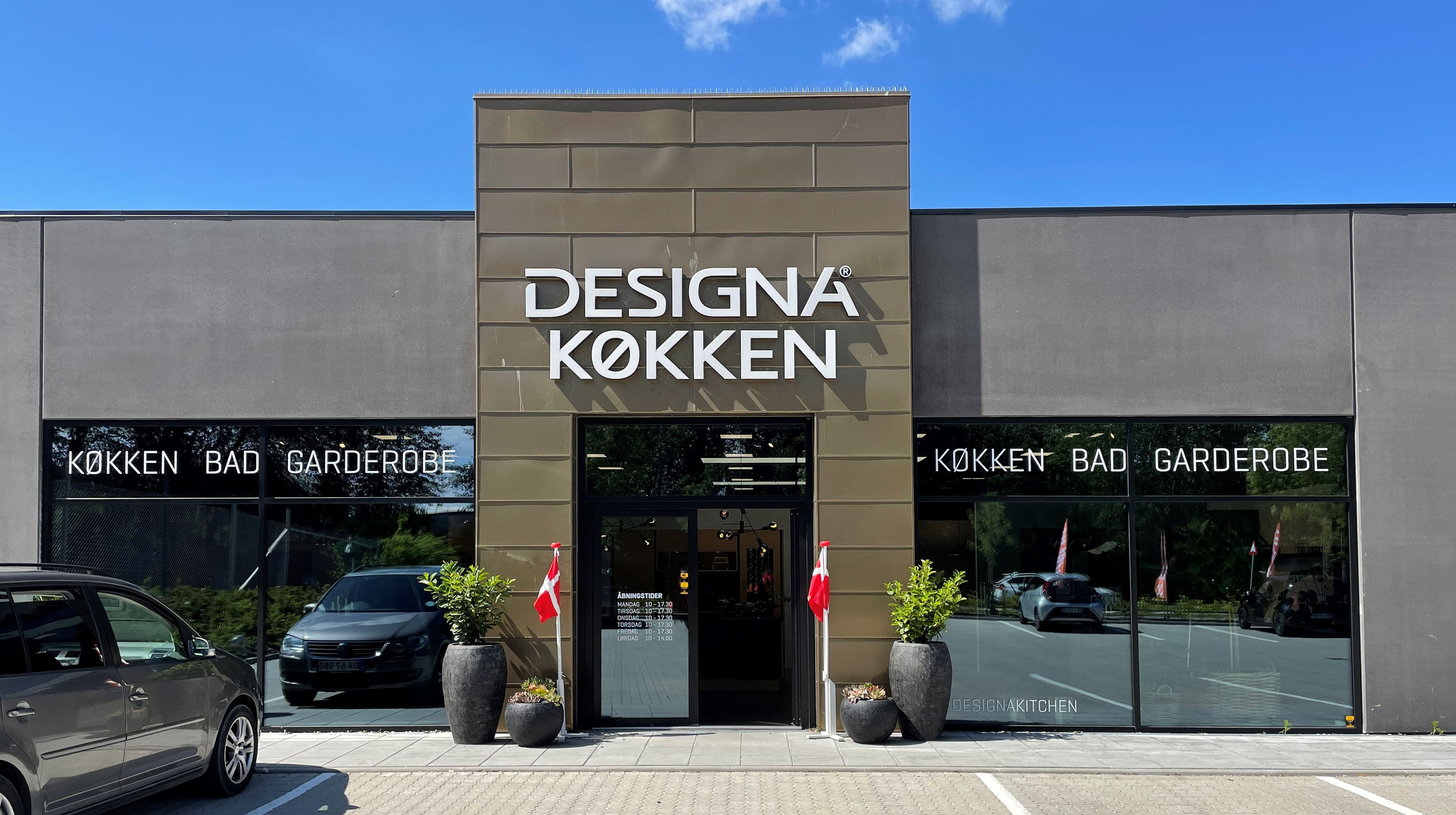 Butiksfacaden på DESIGNA Odense