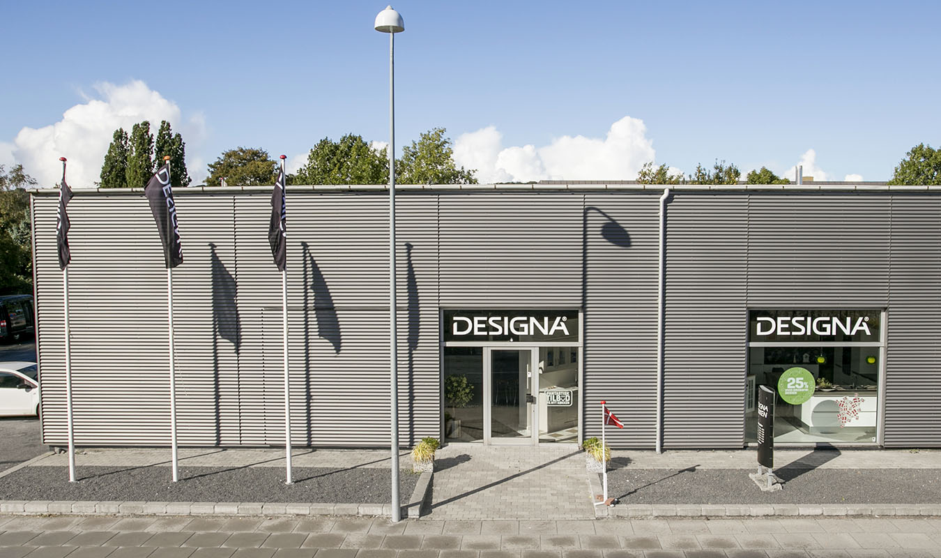 Butiksfacade på DESIGNA Vejle