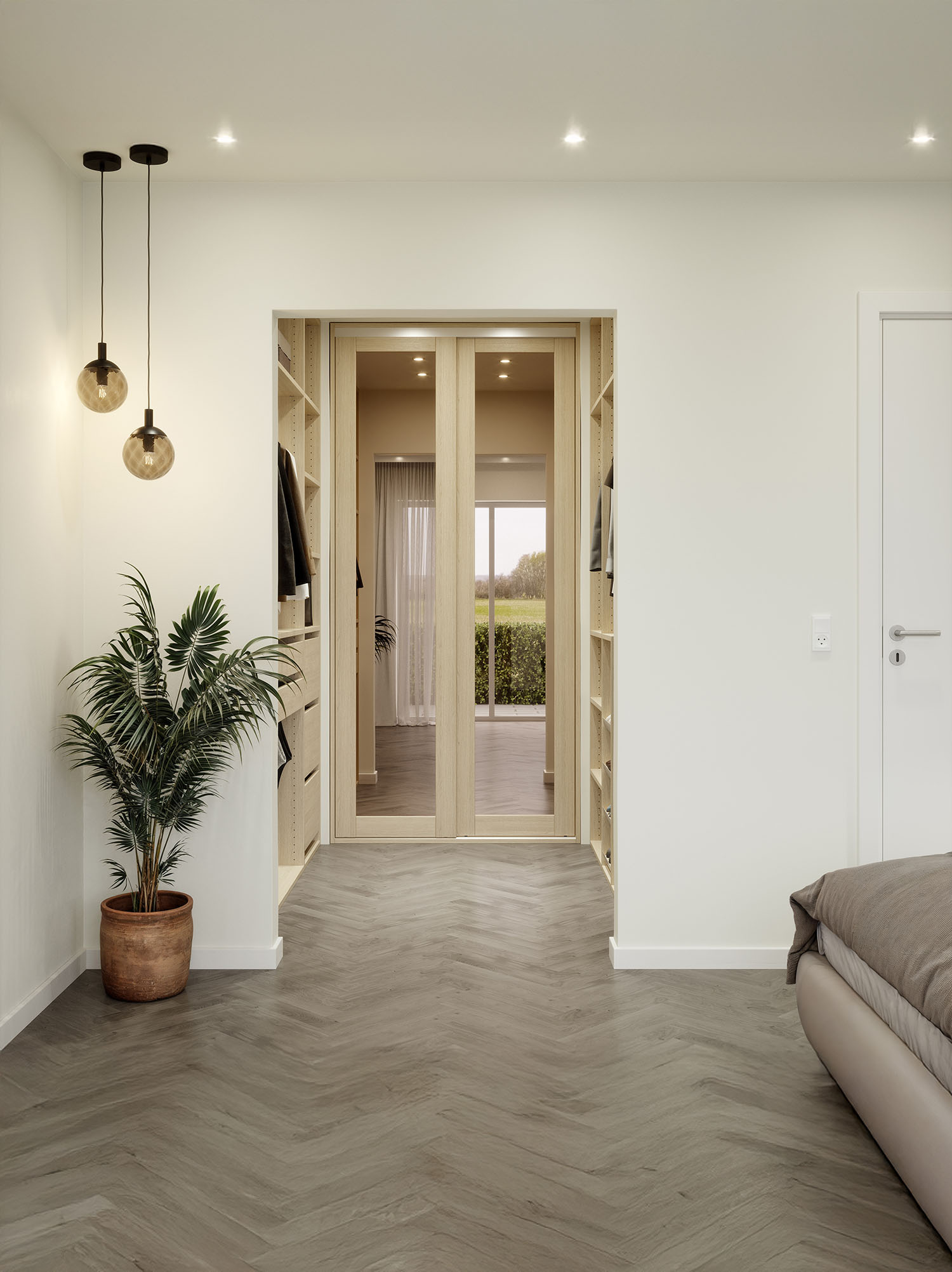 Designa garderobe med skydedør