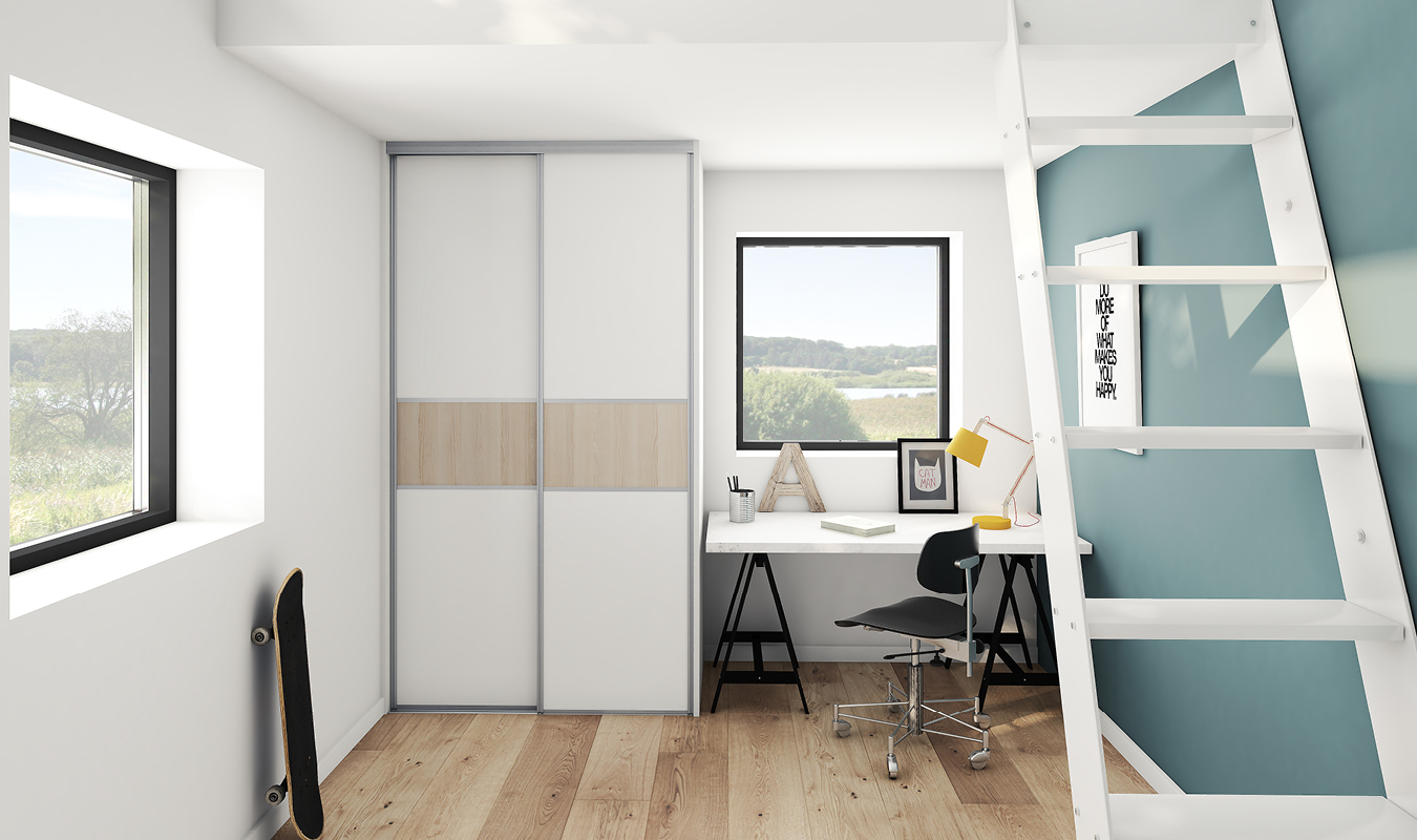 Combi - Eg struktur/glat hvid