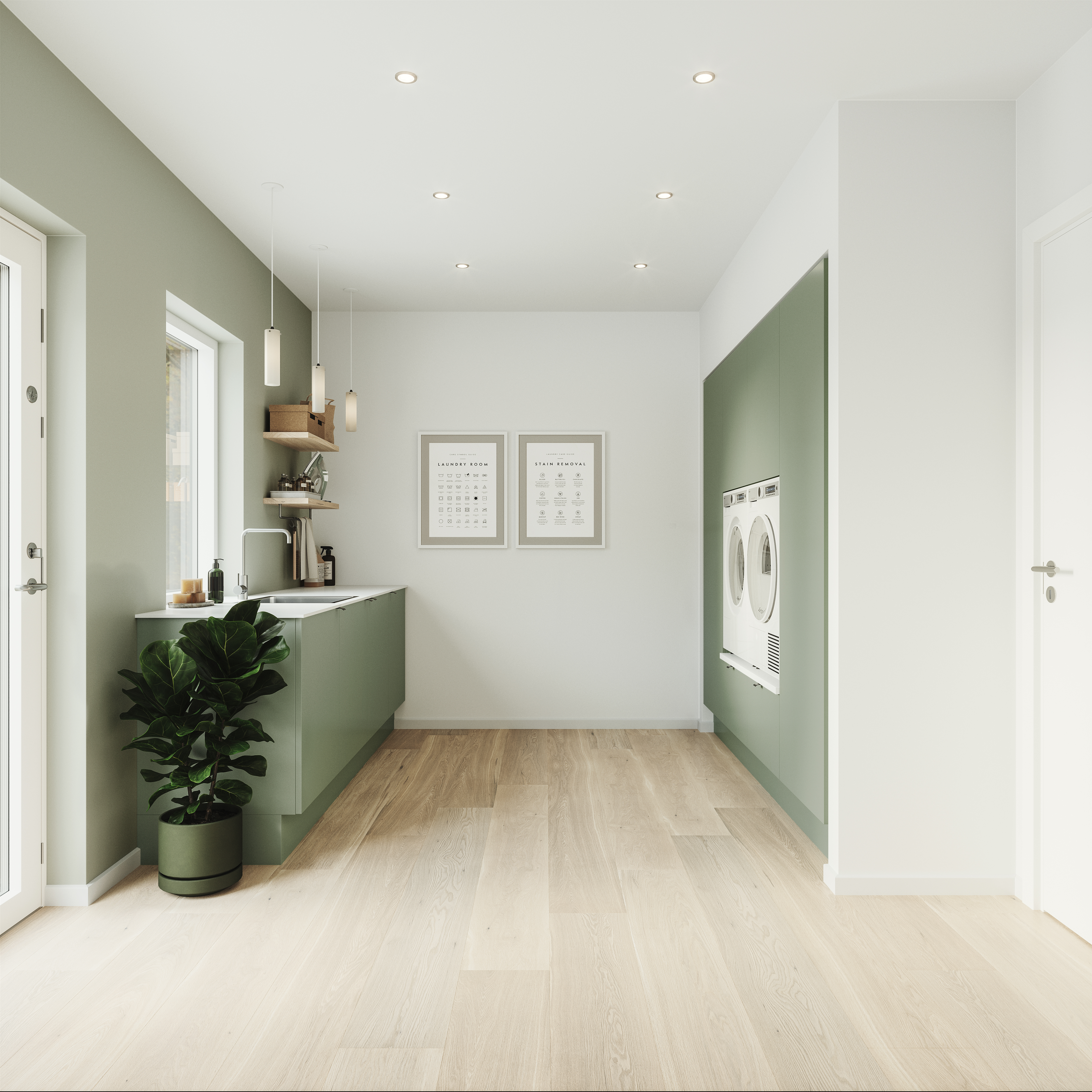 Color by Designa - lys grøn - bryggers