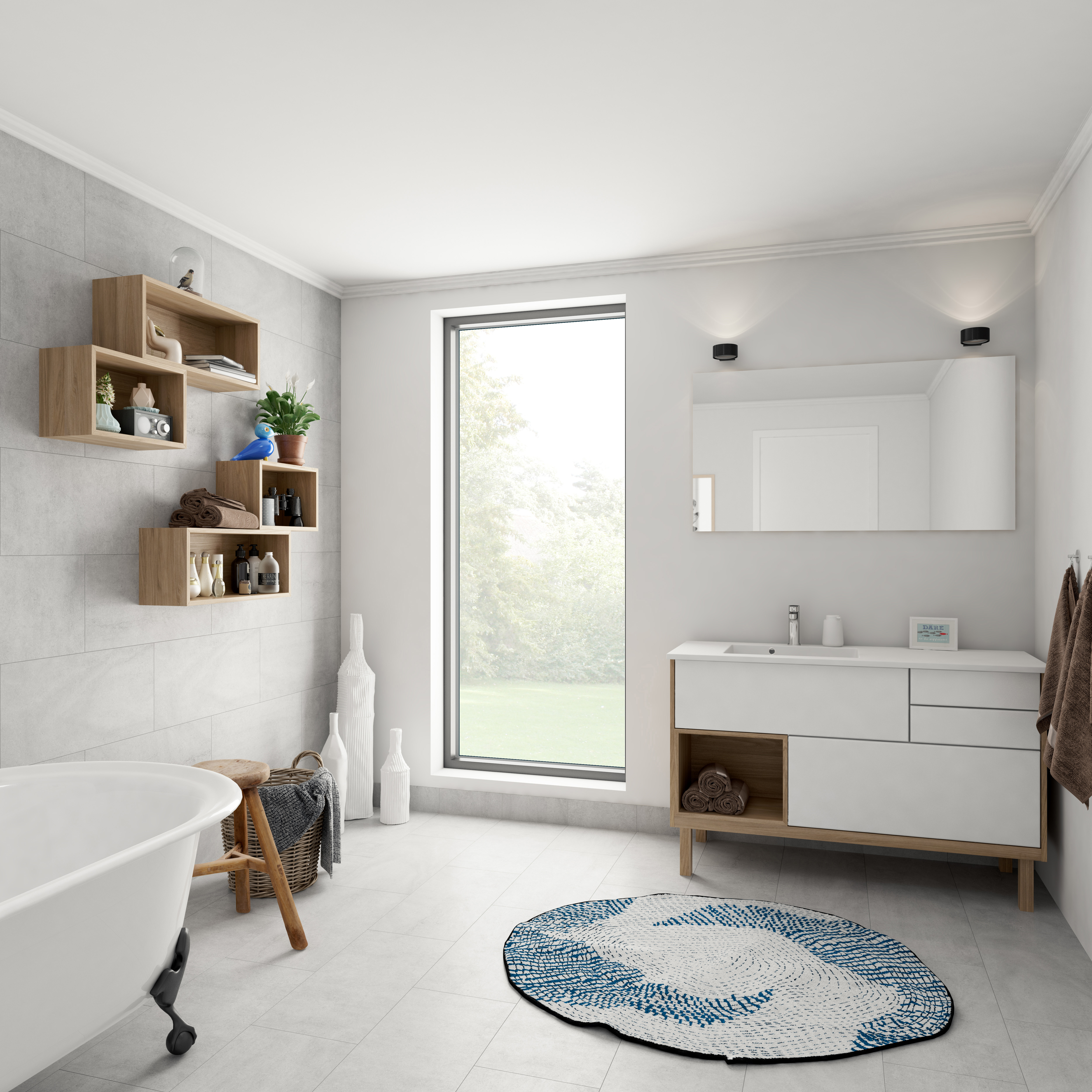 Modern by DESIGNA - Bricks - Hvid højglans 