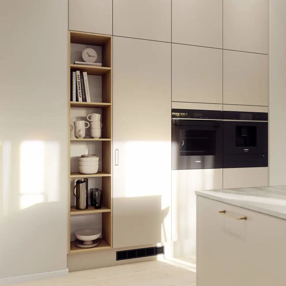 Modern by Designa køkken i beige laminat