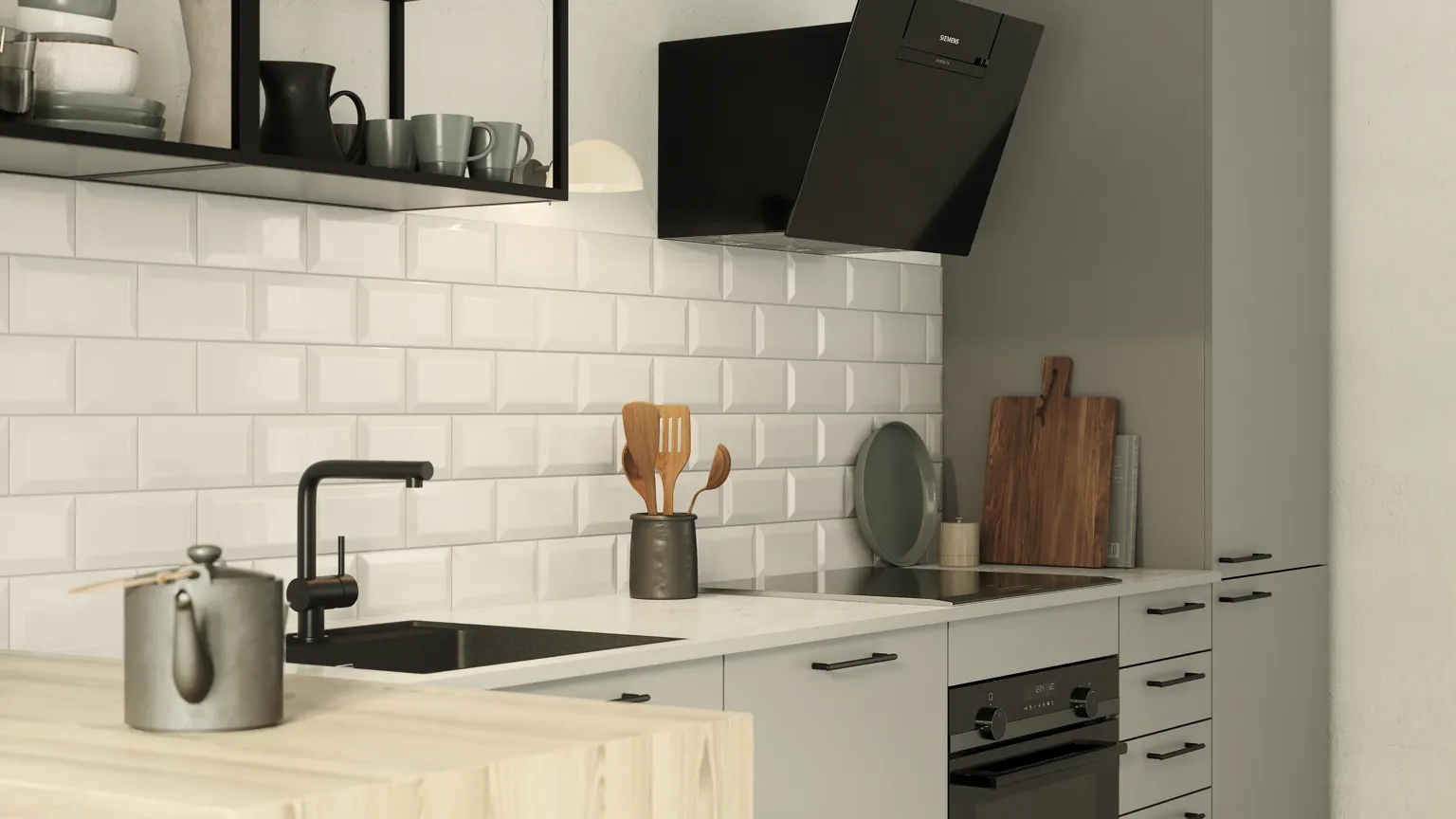 Modern by Designa køkken i glat grå