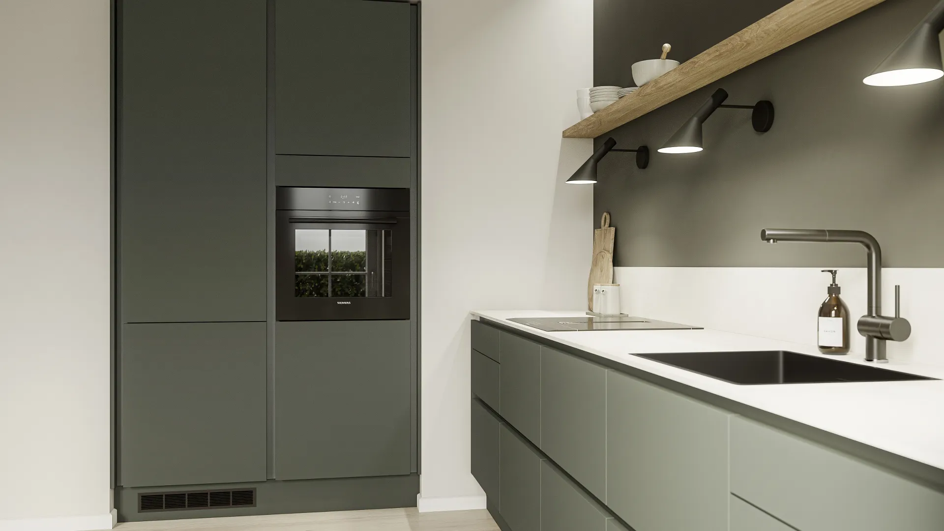 Få et lille køkken, hvor funktion, æstetik og det gode hverdagsliv går op i en højere enhed - på trods af størrelsen.