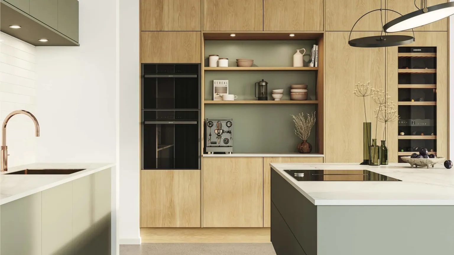 Silk by Designa køkken i ultramat sort og ultramat beige