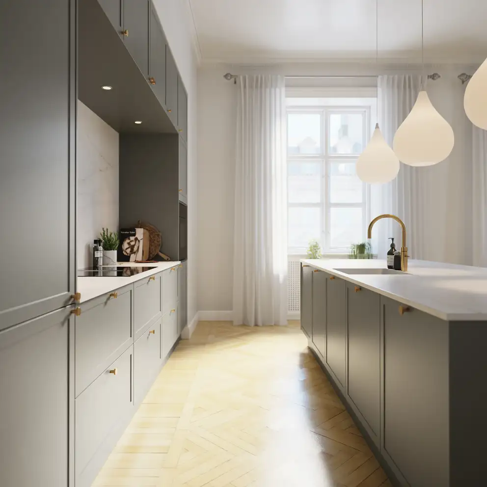 Classic by Designa køkken i gråbrun ramme