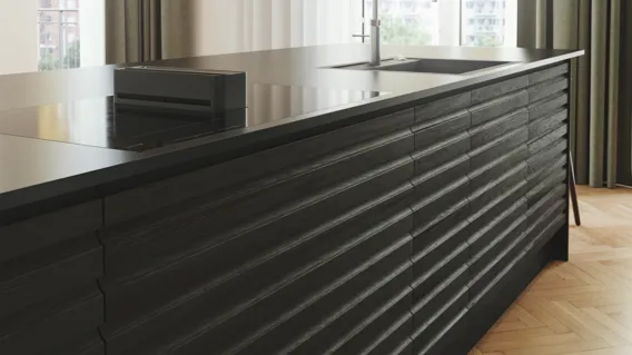 Nature by Designa køkken i rustik mørk eg lameller