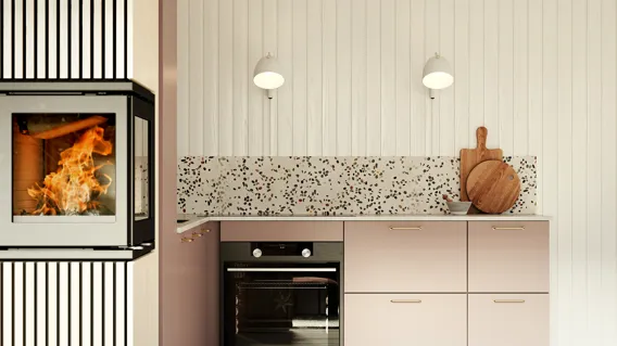 Color by Designa køkken i rosa